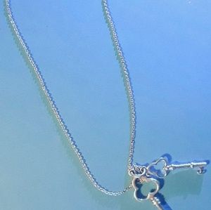 Tiffany & Co Silver Key Charms & Necklace